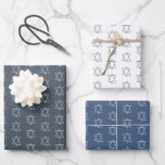 Star of David Jewish Bar Mitzvah Hanukkah Simple Wrapping Paper Sheets<br><div class="desc">Hope you like this hand made paper variety pack.  Check out my shop for lots more colors and patterns and let me know if you'd like something customized. I have matching bar mitzvah invitations,  thank you notes,  mazel tov cards,  and more!</div>