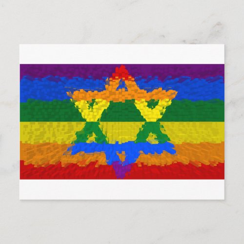 Star of David _ Jewish _ Gay Pride Postcard