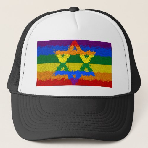 Star of David _ Jewish _ Gay Pride Trucker Hat