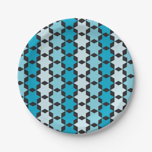 Star of David Jewish Holiday Blue Paper Plates