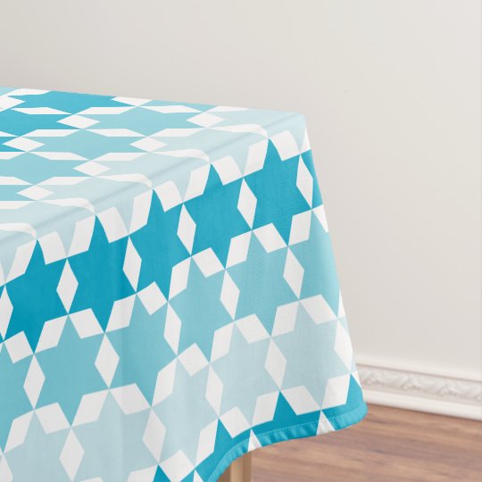Star of David Jewish Holiday Tablecloth White