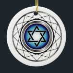 Star of David- Jewish religious symbol Ceramic Ornament<br><div class="desc">Star of David- Jewish religious symbol</div>