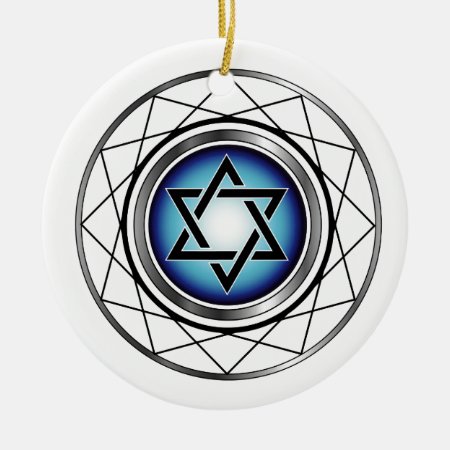 Star Of David- Jewish Religious Symbol Ceramic Ornament