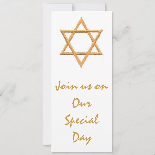 Star of David  Jewish Wedding Invitation