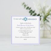 Star of David Jewish wedding Invitation (Standing Front)