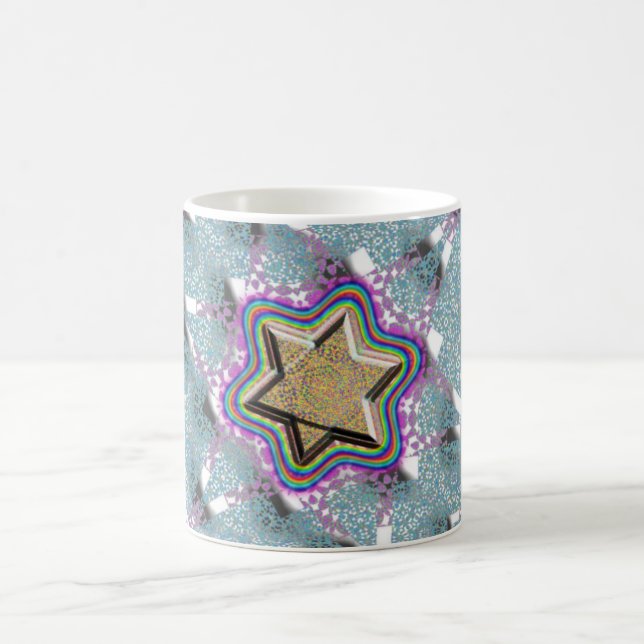 Star of David Lace Background Coffee Mug (Center)