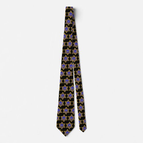 Star of David  Menorah Tie