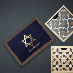 Star of David Monogram Tri-fold Wallet