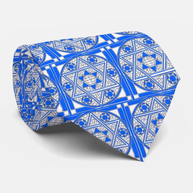 Star of David Neck Tie (Rolled)