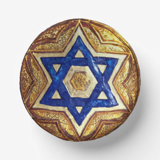 Star of David Paper Bowls, 7" Round Paper Bowl