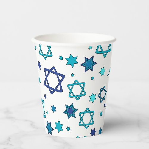 Star of David Paper Cups _ White