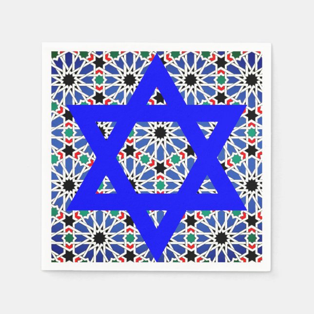 Star of David Paper Napkins (Front)