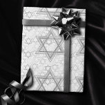 Star of David Pattern | Silver and White Scatter Wrapping Paper<br><div class="desc">Minimal classic silver Bar/Bat Mitzvah and Hanukkah modern Star of David against a solid background creates an elegant,  sophisticated design. For other coordinating colors or matching products,  visit JustFharryn @ Zazzle.com or contact the designer,  c/o Fharryn@yahoo.com  All rights reserved. #zazzlemade #christmasdecor</div>