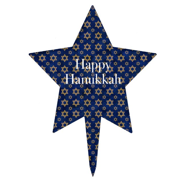 Star Of David Pattern Star Cake Topper (Front)
