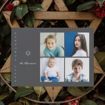 Star of David Photo Hanukkah Card<br><div class="desc">A simple 4-photo design with a duotone Star of David.</div>