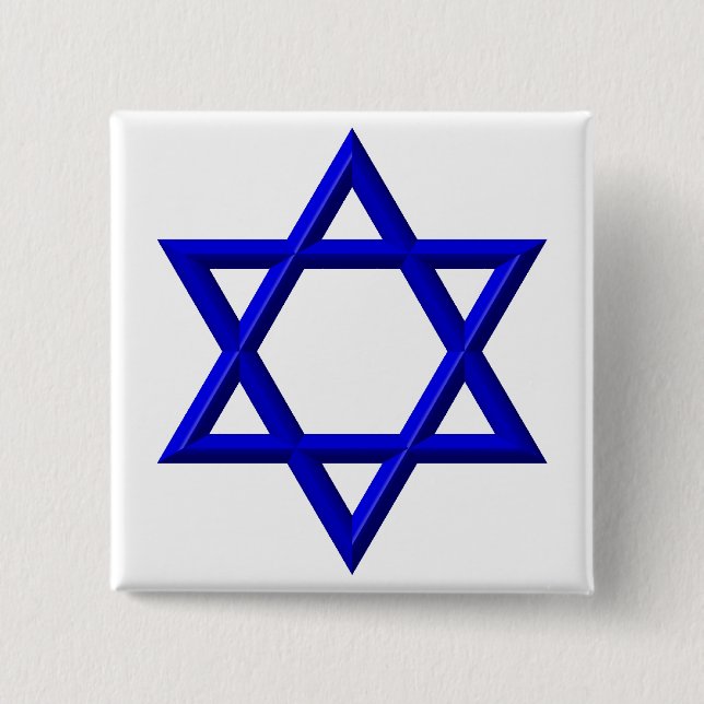 Star of David Pinback Button (Front)