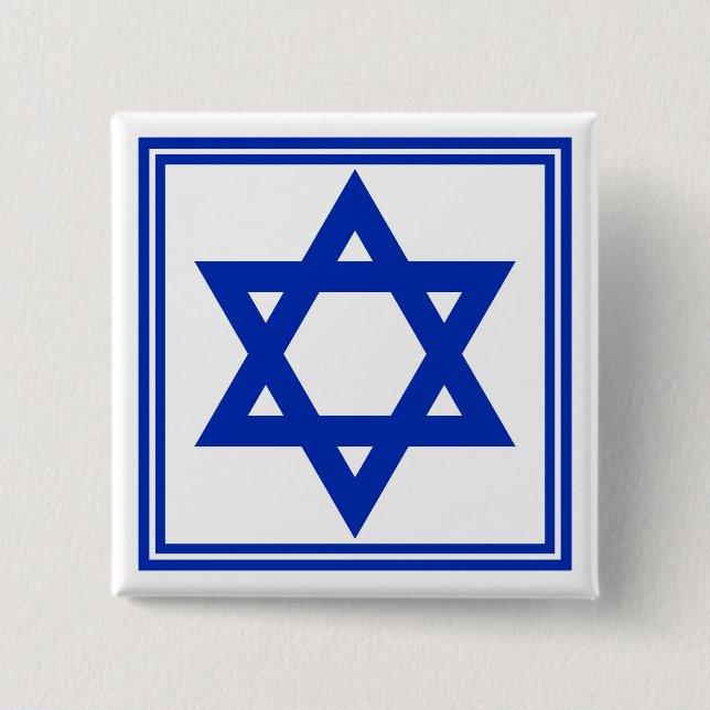 Star of David Pinback Button (Front)