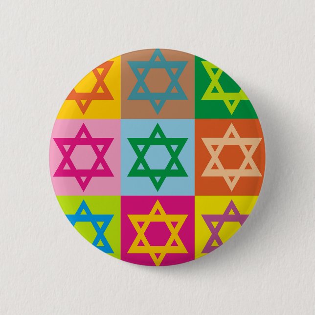 Star of David Pinback Button (Front)