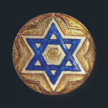 Star of David Plates, 7" Round Paper Plate<br><div class="desc">These 7" round paper plates with a blue and faux gold Star of David design match Editwerks' 9" round paper plates, 7" paper bowls, paper cups, paper cocktail and luncheon napkins. Celebrate the Festival of Lights, Passover, or Rosh Hoshanah. Add the name of your temple, or the special event or...</div>
