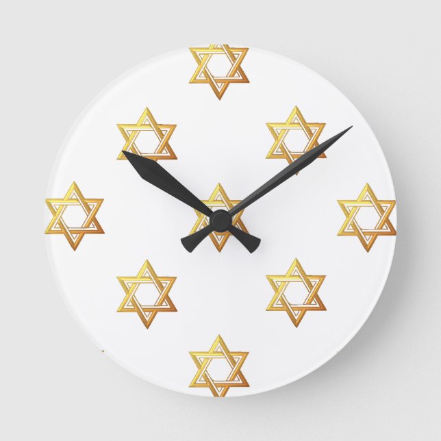 Star of David Round Clock (Front)
