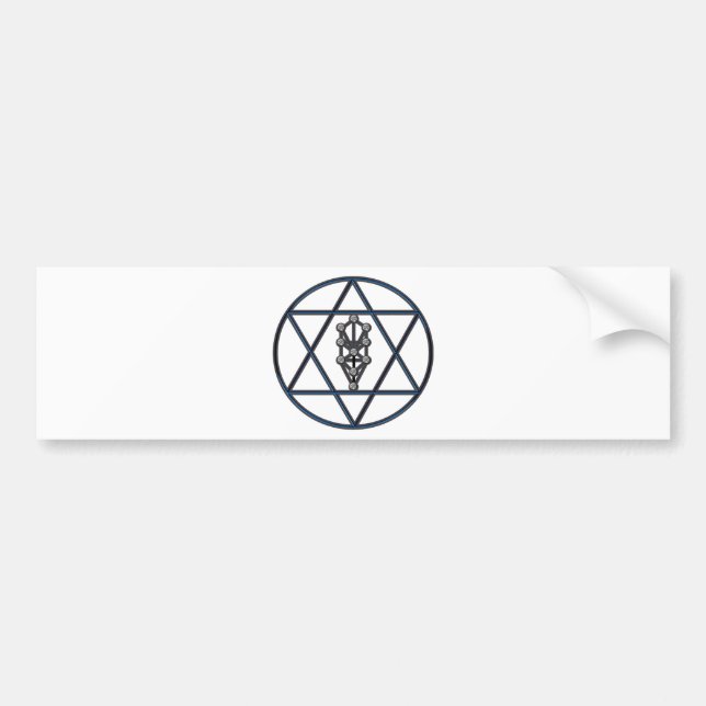 Star of David & Sefirah Bumper Sticker (Front)