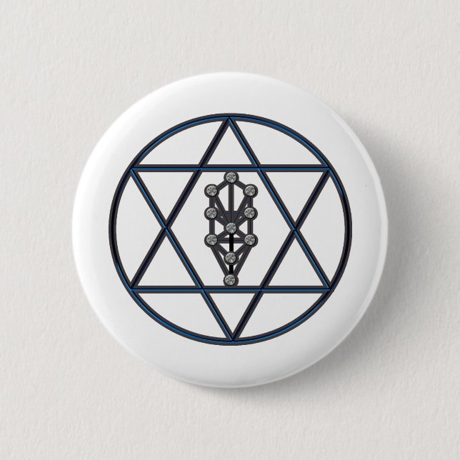 Star of David & Sefirah Button (Front)