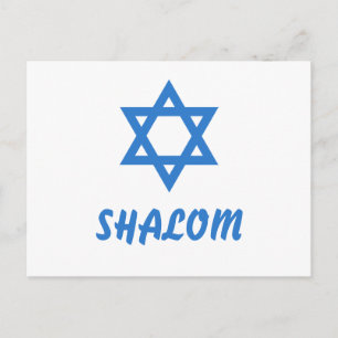 Star of David, SHALOM Postcard