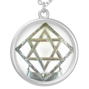 STAR OF DAVID SILVER PLATED NECKLACE