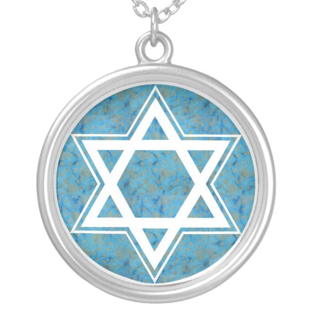Star of David Silver Plated Necklace (Front)