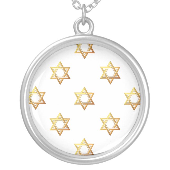 Star of David Silver Plated Necklace (Front)