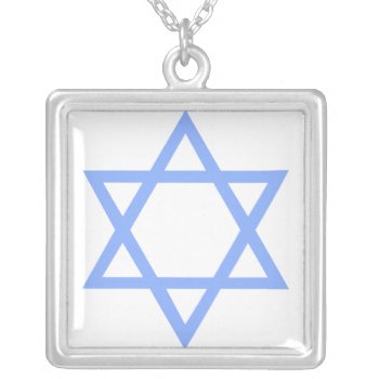 Star Of David Silver Plated Necklace by JewcyDesigns at Zazzle
