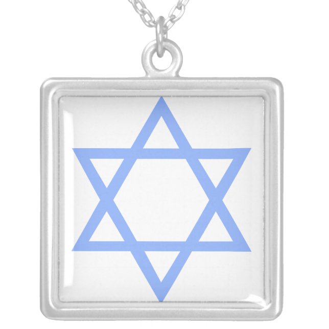 Star of David Silver Plated Necklace (Front)