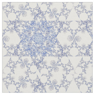 Star of David Snowflake Fabric Design