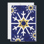 Star of David Snowflake  Holiday Card<br><div class="desc">Winter star of David design</div>