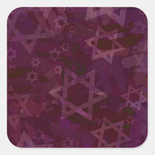 Star of David Square Sticker