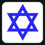 STAR OF DAVID SQUARE STICKER<br><div class="desc">PEACE ON EARTH</div>