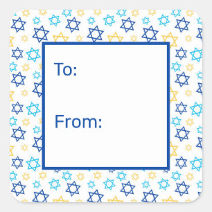 Star of David Square Sticker