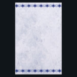 Star of David Stationery<br><div class="desc">Stationery with blue floral background and Star of David top and bottom borders.  Perfect for Hanukkah or any occasion.</div>
