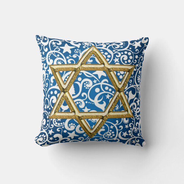 star of david throw pillow (Front)