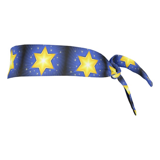 Star of David Tie Headband (Rotate 90)