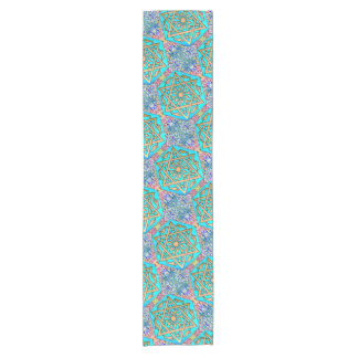 Star of David Turquoise Short Table Runner