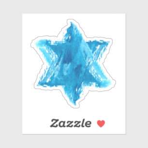 Star of David Watercolor Sticker