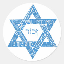 Star of David "We Remember - Never Again"