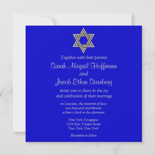 Star of David Wedding Invitations