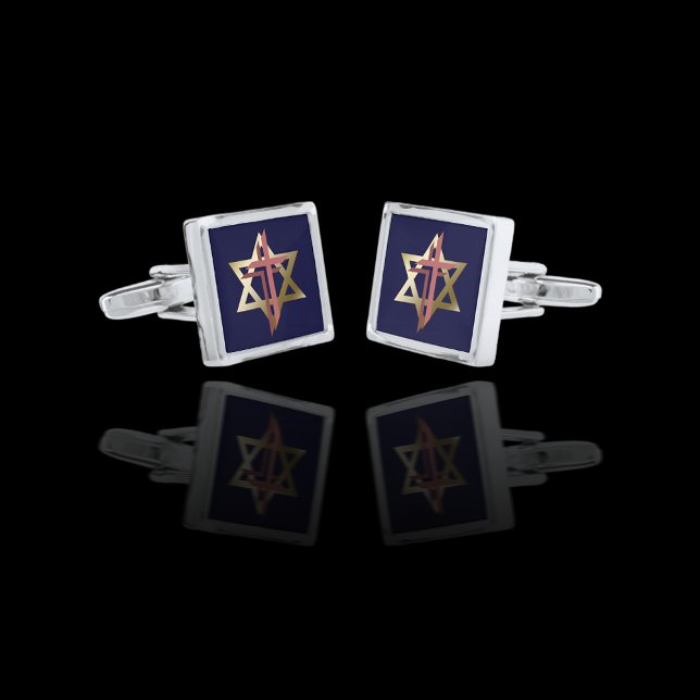 Star of David With Cross Cufflinks (Creator Uploaded)