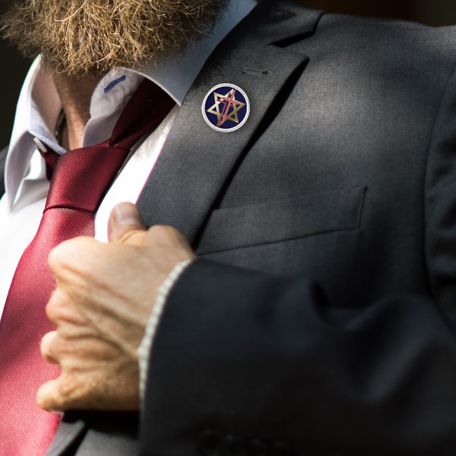 Star of David With Cross Lapel Pin (Creator Uploaded)