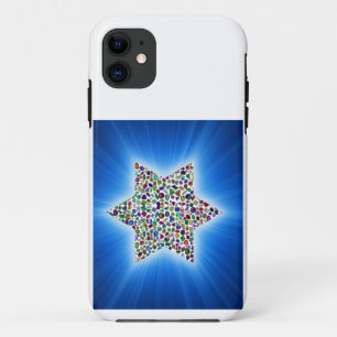Star of David with Gemstones iPhone 11 Case