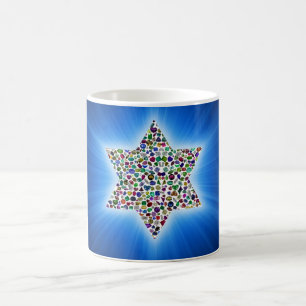 Star of David with Gemstones Color Morph Mug