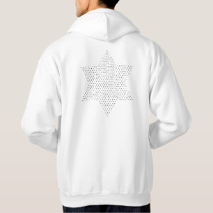 Star of David with Hebrew Letters / on backside Hoodie