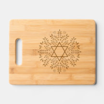 star of david wood tray